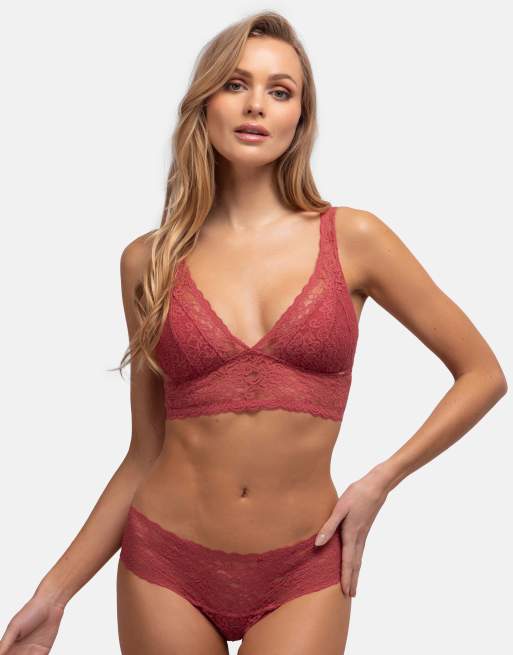 Dorina 2-pack lana light padded bralette coral/black in coral/black, 2 of 4