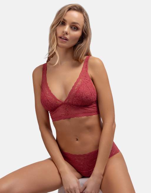 Dorina 2-pack lana light padded bralette coral/black in coral/black, 4 of 4
