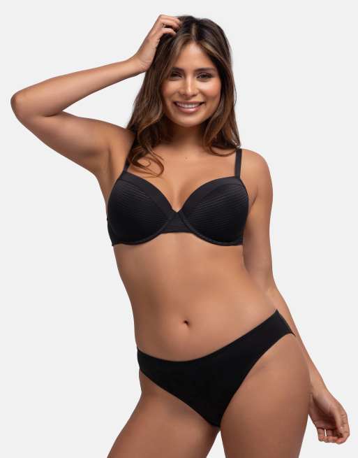 Dorina 2-pack louise light padded demi black/beige bra in black/beige, 2 of 4
