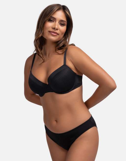 Dorina 2-pack louise light padded demi black/beige bra in black/beige, 4 of 4