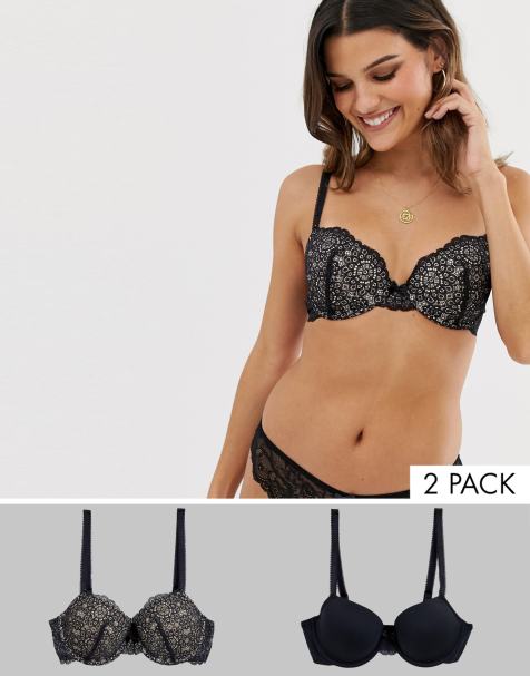 Dorina - Abigail - Set van 2 T-shirtbeha's in zwart - view 1