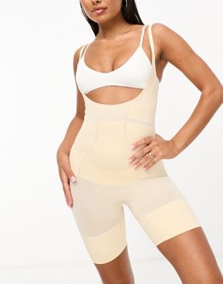 Dorina Absolute Sculpt high control open bust shaping bodysuit with short in beige