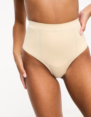 Dorina Absolute Sculpt Seamless High Control High Rise Thong In Neutral