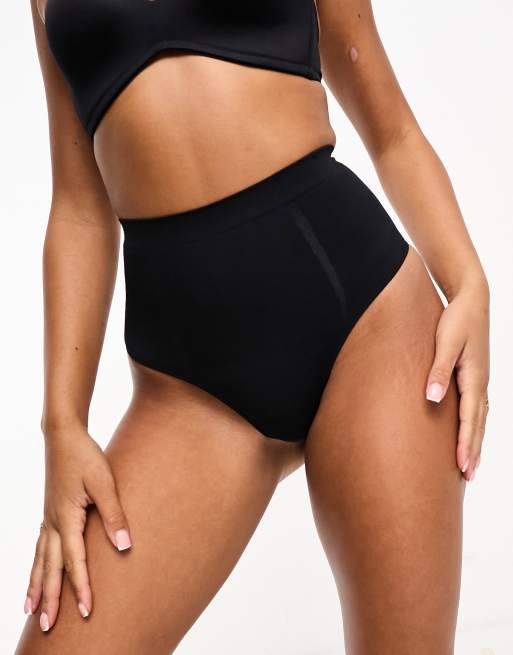 Dorina - Absolute Sculpt - Sømløs G-streng med høj talje og høj støtte i sort, 3 af 4