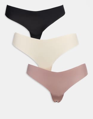 Dorina Airlite 3 Pack No Vpl Thongs In Multi