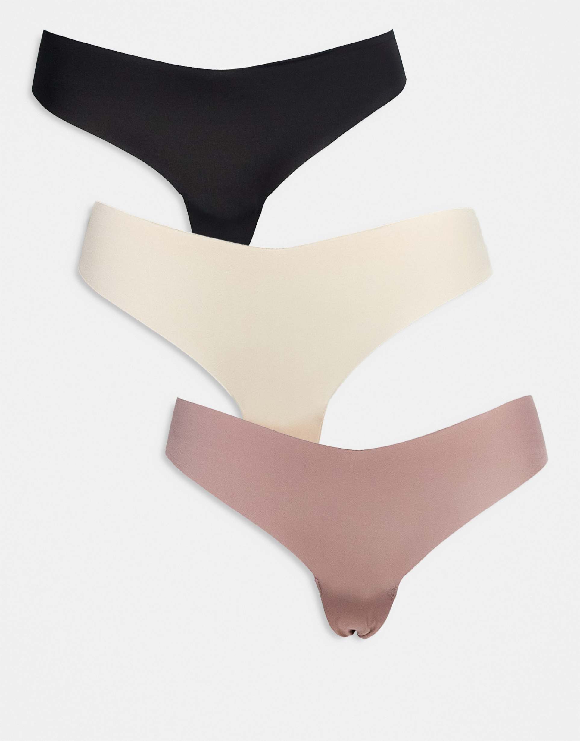 dorina airlite 3 pack no vpl thongs in multi