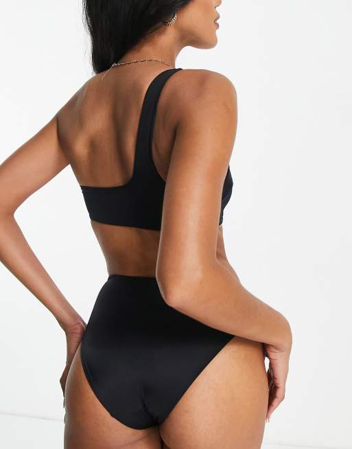 Dorina Albori asymmetric one shoulder swimsuit in black , 2 of 4