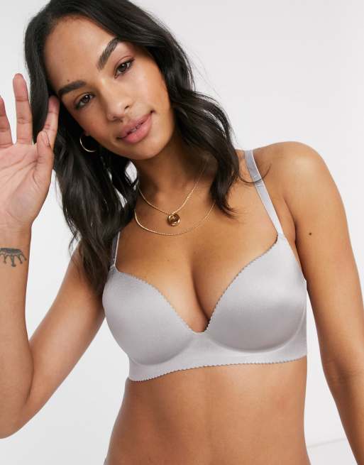 Push Up Grey Lightly Padded Bras