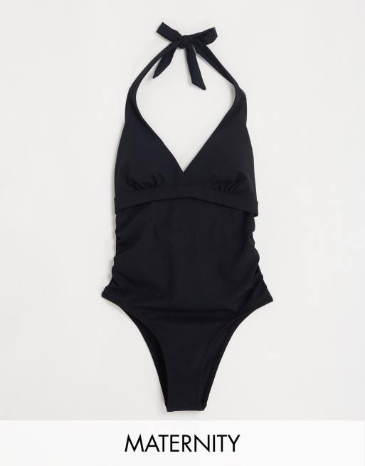 Plunge maternity swimsuit