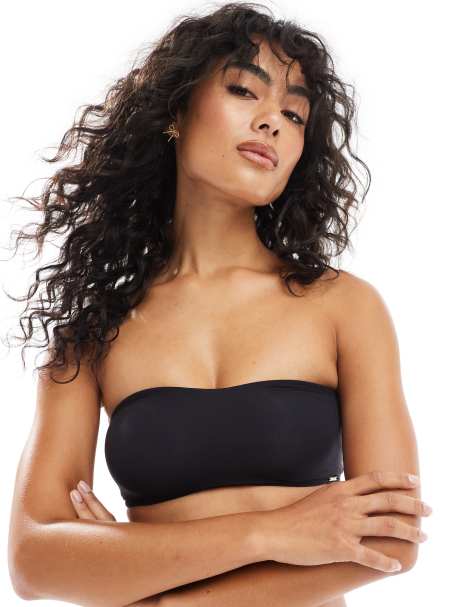 Dorina - Bandeau basique à assortir légèrement rembourré en microfibre - Noir - view 1