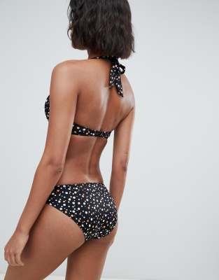 Dorina Cannes bikini bottom in spot-Black