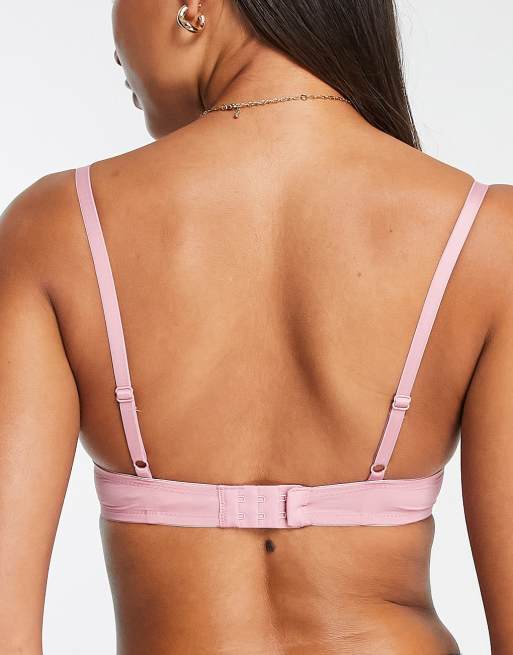 Dorina – Carmen – Rosa randig bralette i devoré med lätt vaddering, 3 av 4
