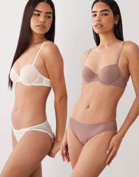 Dorina Chloe 2-pack figi w kolorze ivory i brązowym - view 1