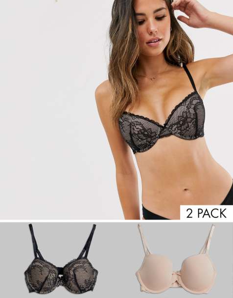 Dorina Chloe 2 pack t-shirt bra in black and blush - view 1