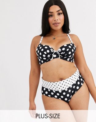 Dorina Curve padded bikini top in polka dot - ASOS Price Checker