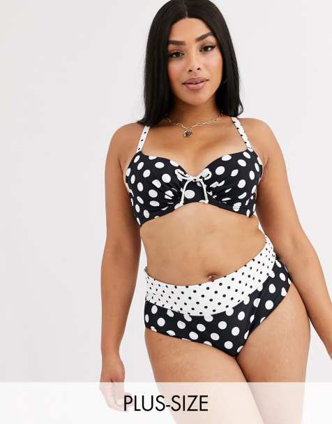 Dorina Curve padded bikini top in polka dot - view 1
