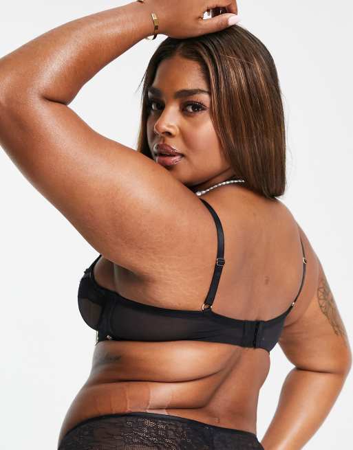 Dorina Curve - Reggiseno in nylon misto rete non imbottito nero - BLACK, 2 di 4