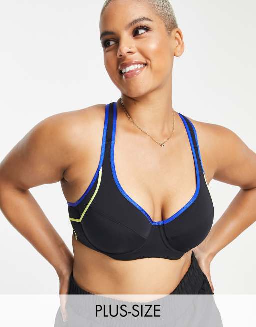 Dorina Curve – Spirit – Svart, ovadderad sportbehå med bygel av nylonmix - BLACK