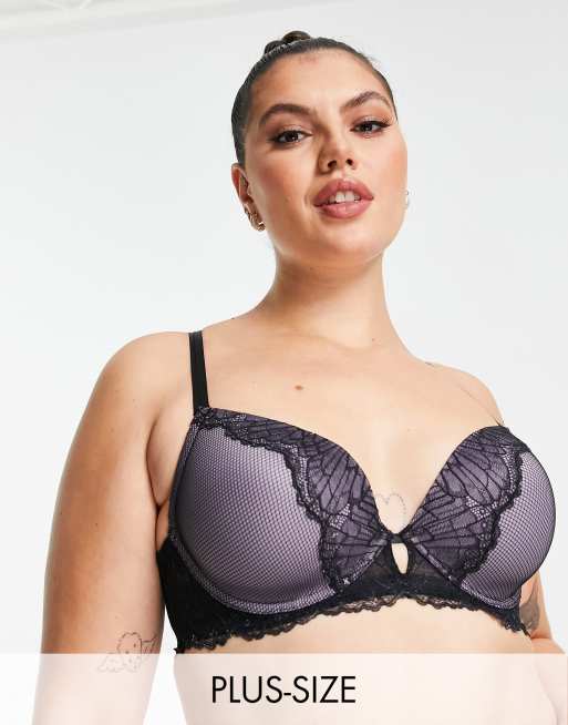 Plus Size - Delicate Lace Push-Up Plunge Bra - Torrid