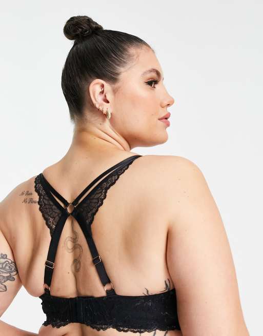 Underwired bra with back detail