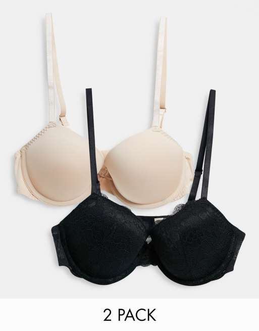 DORINA Pack of 2 Underwired Lightly Padded Demi Bras