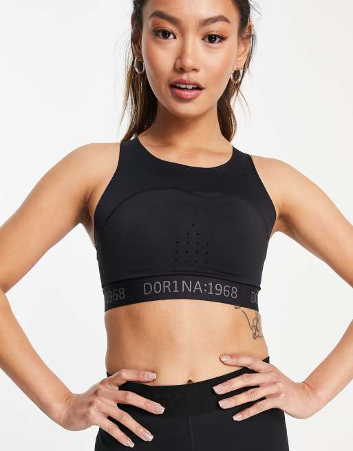 Low Impact Micro-perforated Seamless Sports Bra - Black