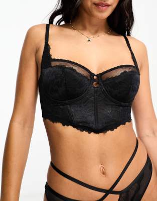 Dorina - Esme - Leicht wattiertes Bustier in Schwarz