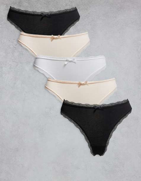 Dorina Essential 5 pack cotton thong in multi