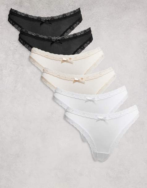 Dorina Essential 6 pack microfibre lingerie thong in multi - view 1