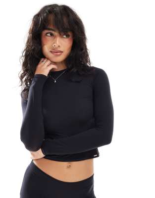 Dorina Dorina essential mix & match microfibre long sleeve top in black