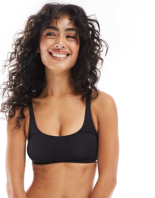 Dorina – Essential – Svart ovadderad bralette i mikrofiber med djup halsringning, 3 av 4