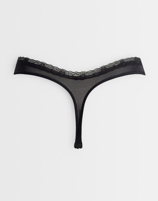 Dorina Essentials microfibre 5 pack G-strings in black, 2 of 3