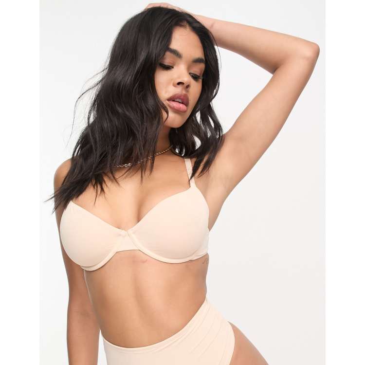 Dorina Evelyn B-F blend smoothing unpadded underwire bra in cookie