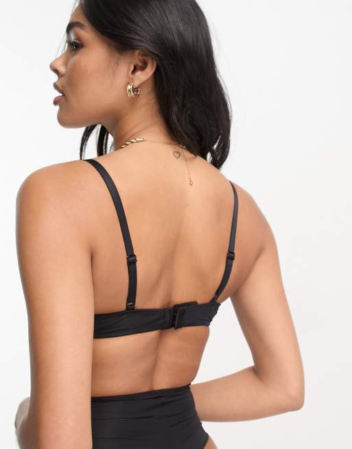 Dorina Evelyn B-F blend smoothing unpadded underwired bra in black , 2 of 4