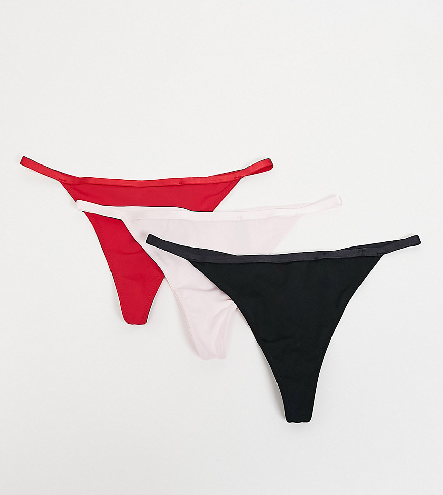 Dorina – Fili – Exclusive – Svarta, röda och rosa stringtrosor, 3-pack-Olika färger