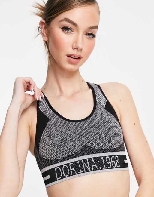 Dorina - Incline - Soutien-gorge de sport sans armatures légèrement rembourré avec coussinets amovibles - Noir