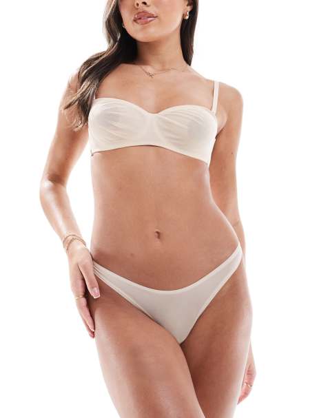 Dorina – Invisible Sculpt – Beige skinny stringtrosor, exklusivt hos ASOS - view 1