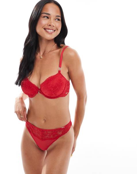 Dorina – Jemma – Röd demi-behå med lätt vaddering - view 1