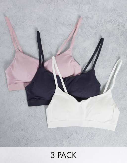 cotton non padded bra multipack of 3