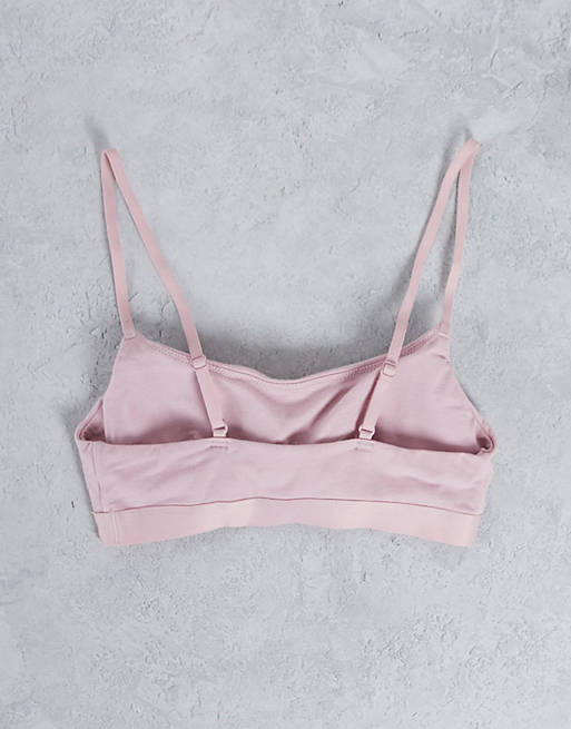 Dorina Josie lightly padded cami strap bralette 3 pack in pink ivory and  gray