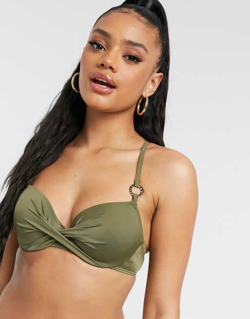 Dorina - Kalama - Top bikini leggermente imbottito, colore kaki