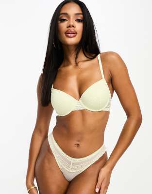 Dorina Kira Lightly Padded Demi Cup Bra In Sage Green