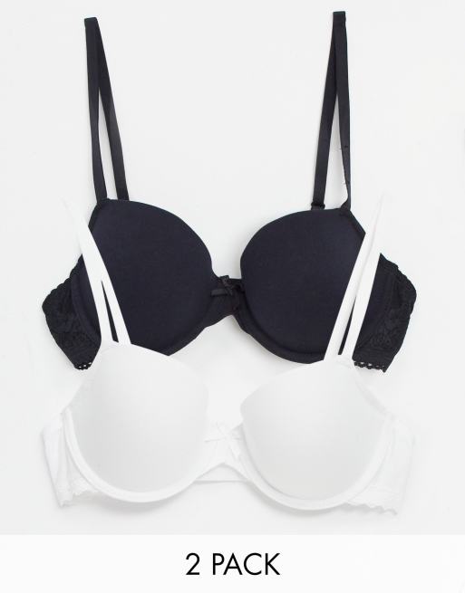 2-pack cotton push-up bras