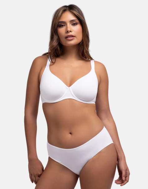 Dorina Lindsay non padded underwire white bra in white