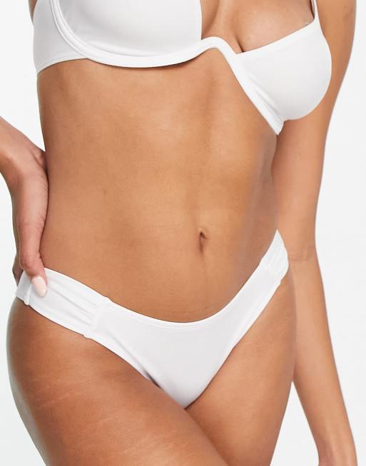 Dorina Majorelle high leg micro side bikini bottoms in white , 2 of 4