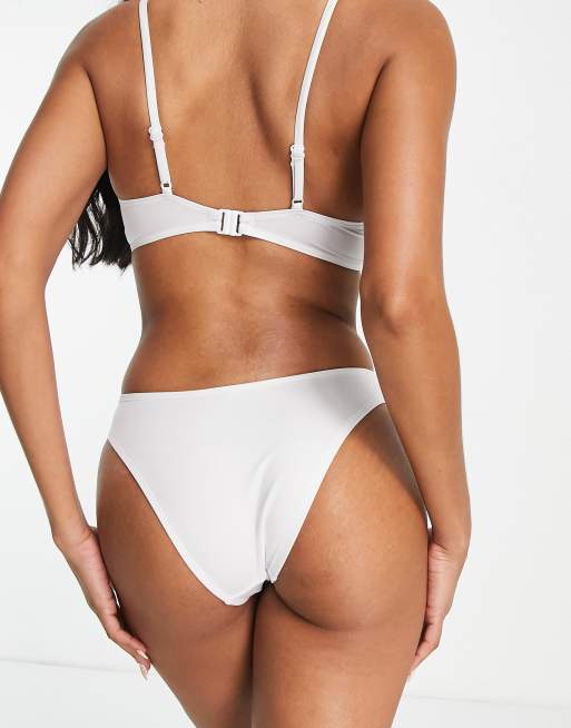 Dorina Majorelle high leg micro side bikini bottoms in white , 3 of 4