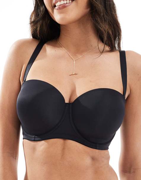 Dorina Michelle Fuller Bust strapless bandeau bra in black - view 1