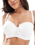 [Dorina] Dorina Michelle Fuller Bust strapless bandeau bra in white 14 F WHITE