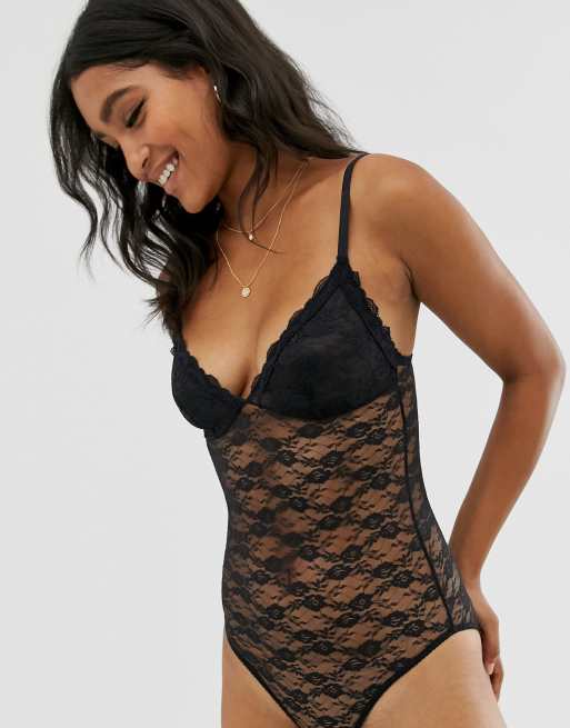 Dorina Michelle lace bodysuit in black