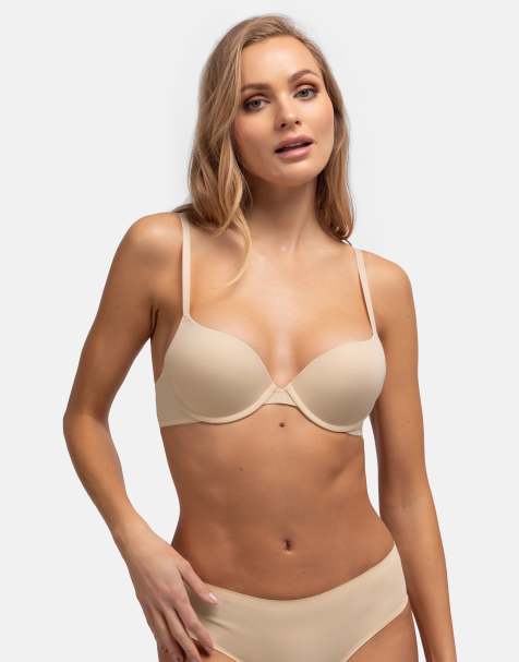 Dorina Michelle push up demi beige bra in beige